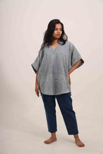 Load image into Gallery viewer, Sangeetha Top Blue embroidery