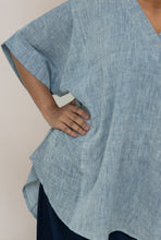 Load image into Gallery viewer, Sangeeta Top Blue plain

